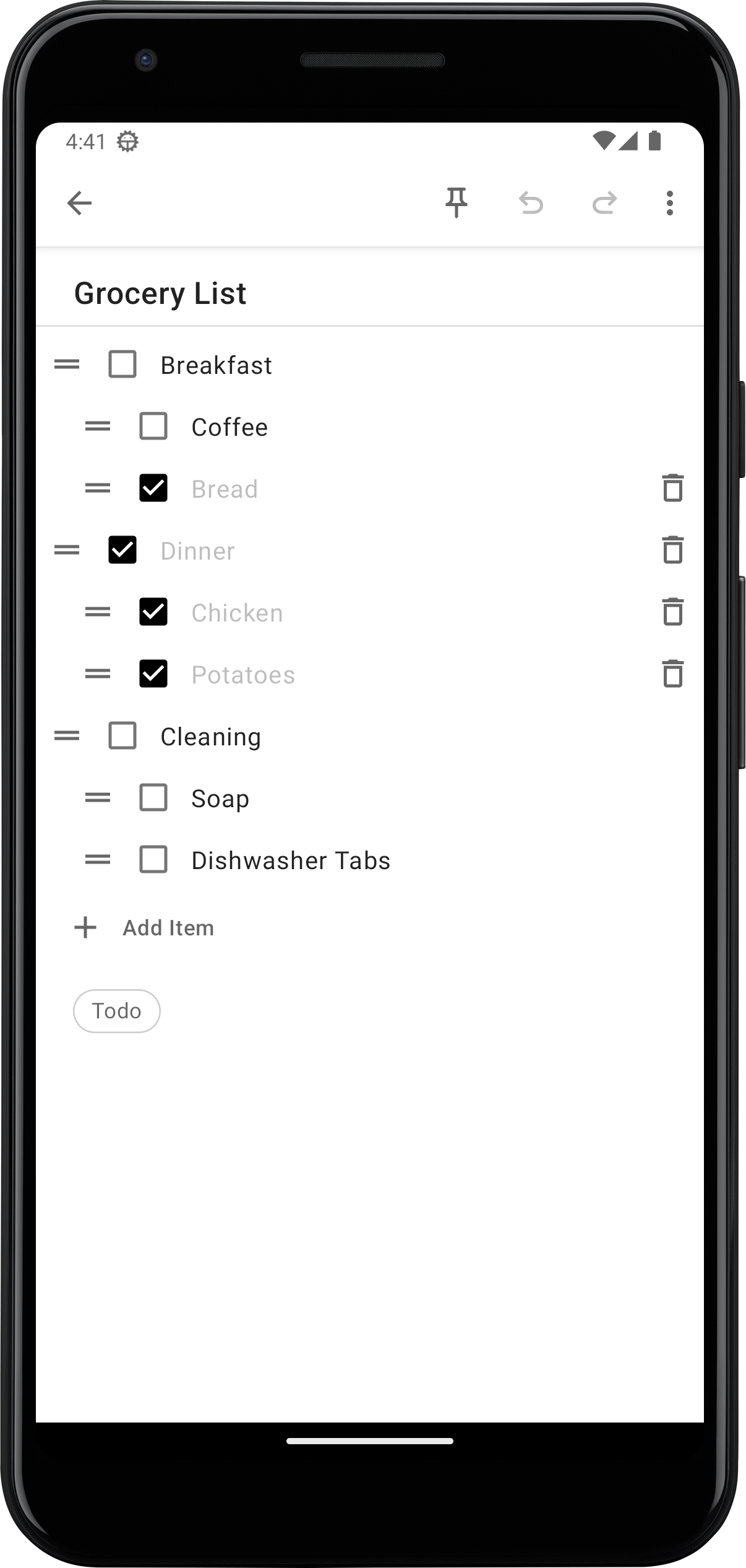 Screenshot of NotallyX | Minimalistic note taking app